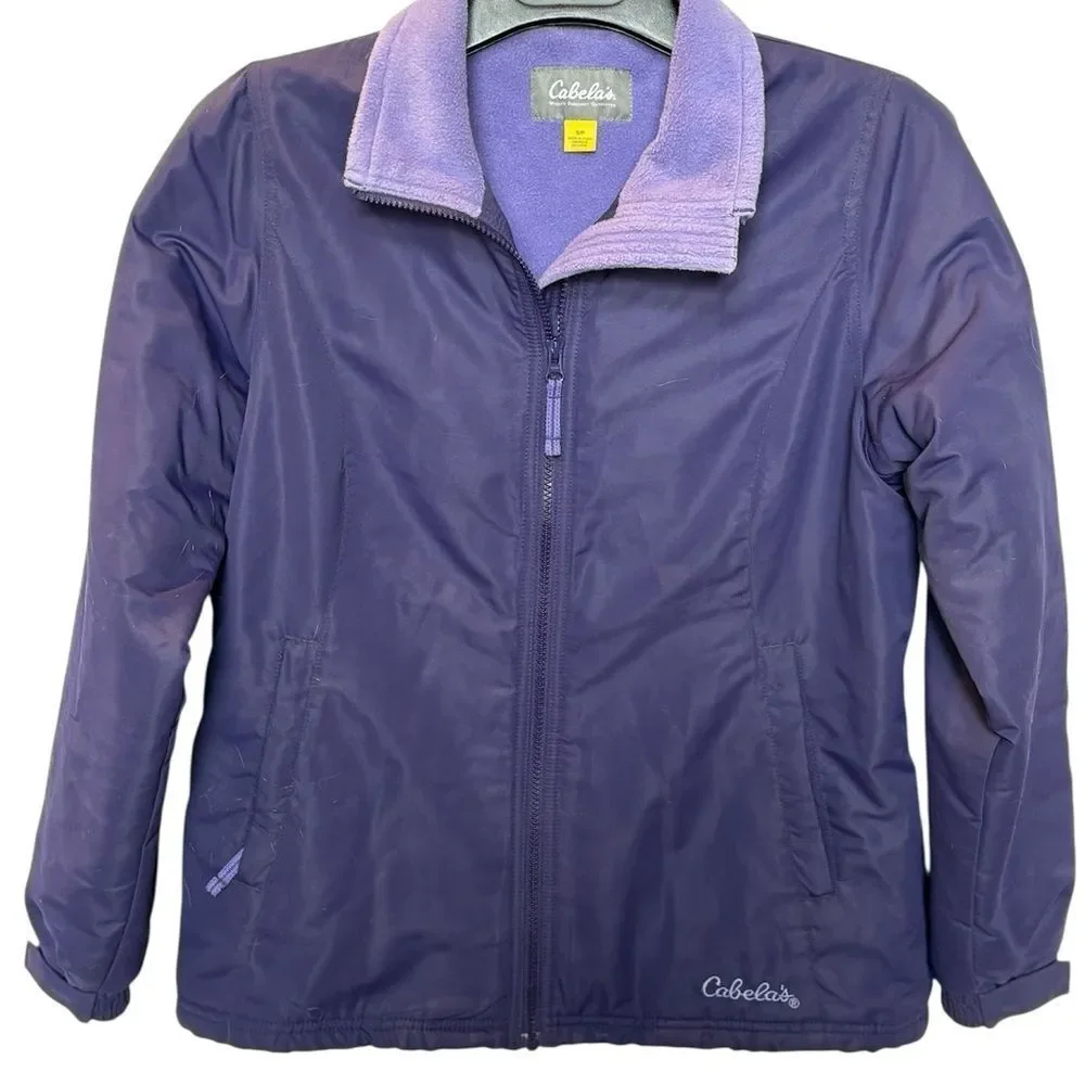 Cabela's Women's Purple Jacket Full Zip Fleece Lined Size Small